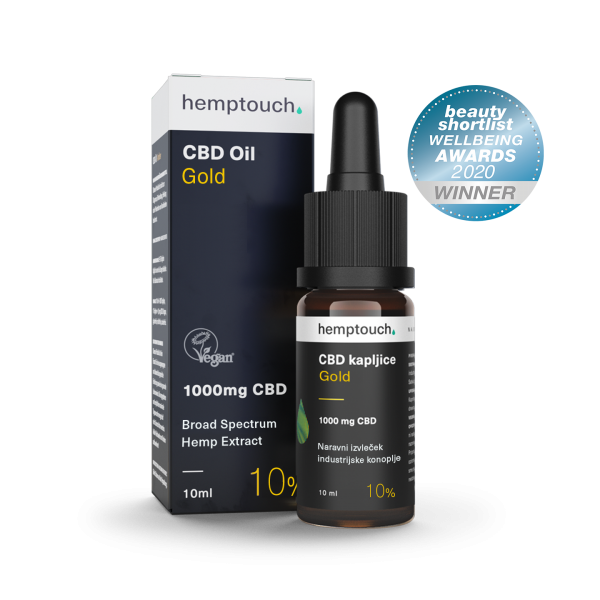 CBD kapljice Gold 1000 mg CBD, 10ml