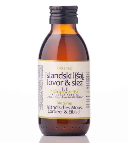 Bio sirup – ISLANDSKI LIŠAJ, LOVOR IN SLEZ, 150ml