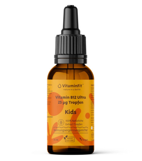 Vitamin B12, 25 µg za otroke v kapljicah, 30 ml
